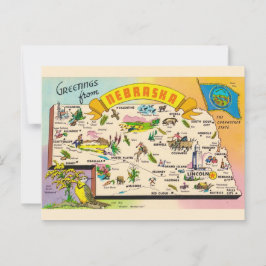 Kleurrijke Nebraska Kaart