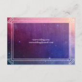 Kleurrijke Nebula Clouds Wedding Details Kaart (Achterkant)