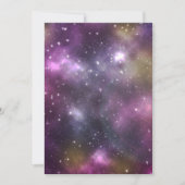 Kleurrijke Nebula en Sterren in de Ruimte Verjaard Kaart (Voorkant)