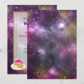 Kleurrijke Nebula en Sterren in de Ruimte Verjaard Kaart (Voorkant / Achterkant)