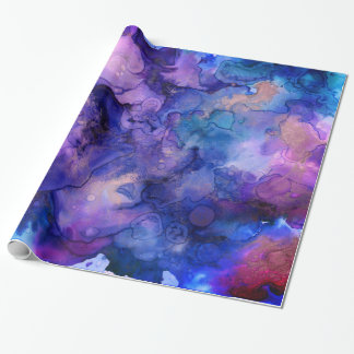 Kleurrijke Nebula Ink Spletters Cadeaupapier