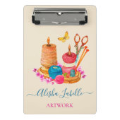 Kleurrijke Needle & Thread Mode Designer Crafter Mini Klembord (Voorkant)