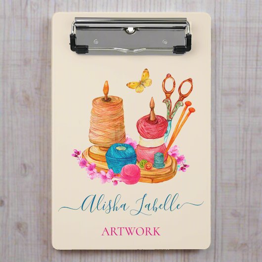 Kleurrijke Needle & Thread Mode Designer Crafter Mini Klembord