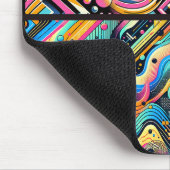 Kleurrijke Neon Bright Abstract 90's Pattern Print Muismat (Hoek)