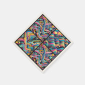 Kleurrijke Neon Bright Abstract 90's Pattern Print Servet (Hoek)