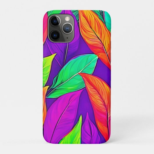 Kleurrijke Neon ETHERISCHE Bladeren Patroon Case-Mate iPhone Case (Achterkant)