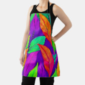 Kleurrijke Neon ETHERISCHE Bladeren Patroon Schort (Insitu)