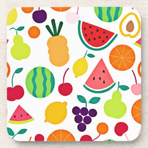 Kleurrijke neon fruit Fiesta Bier Onderzetter