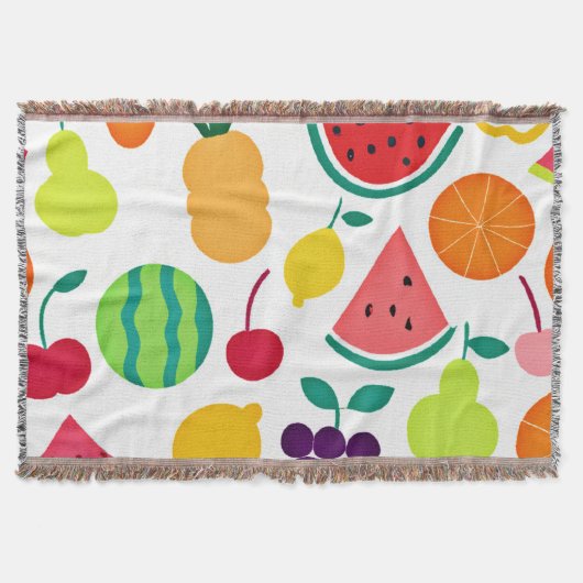 Kleurrijke neon fruit Fiesta Deken (Voorkant)