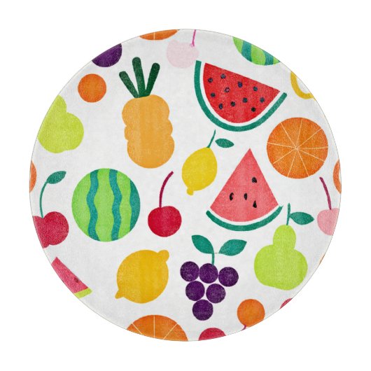 Kleurrijke neon fruit Fiesta Snijplank (Voorkant)