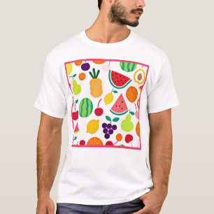 Kleurrijke neon fruit Fiesta T-shirt