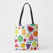Kleurrijke neon fruit Fiesta Tote Bag (Voorkant)