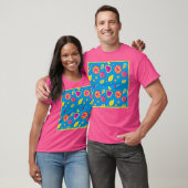 Kleurrijke neon fruit patroon symfonie t-shirt (Unisex)
