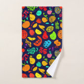 Kleurrijke Neon Fruit Pattern Art Bad Handdoek (Handdoek)