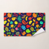 Kleurrijke Neon Fruit Pattern Art Bad Handdoek (Handdoek)