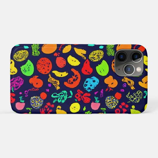 Kleurrijke Neon Fruit Pattern Art Case-Mate iPhone Case (Achterkant (horizontaal))