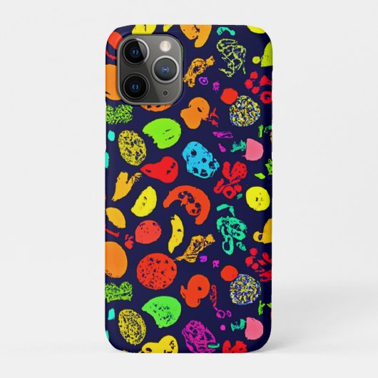 Kleurrijke Neon Fruit Pattern Art Case-Mate iPhone Case (Achterkant)
