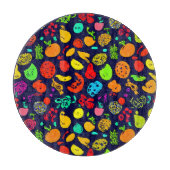 Kleurrijke Neon Fruit Pattern Art Snijplank (Voorkant)