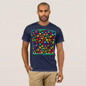 Kleurrijke Neon Fruit Pattern Art T-shirt (Voorkant volledig)