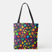 Kleurrijke Neon Fruit Pattern Art Tote Bag (Achterkant)