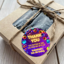 Kleurrijke Neon Glow Bubble Verjaardagsfeestje Dan