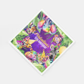 Kleurrijke Neon Glow Safari Oerwoud Party Dieren Servet (Hoek)