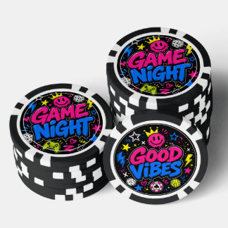 Kleurrijke Neon Graffiti Game Night Pokerfiches Poker Chips