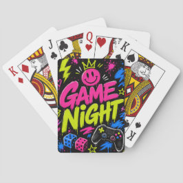 Kleurrijke Neon Graffiti Game Night Speelkaarten