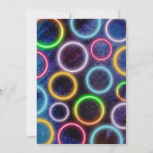 Kleurrijke Neon Lights Laten we Glow Crazy Girl's Kaart (Achterkant)