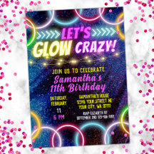 Kleurrijke Neon Lights Laten we Glow Crazy Girl's 