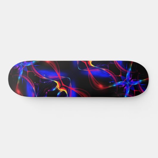 Kleurrijke Neon Lights Zwart Skateboard (Horizontaal)