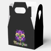 Kleurrijke Neon Mardi Gras Fleur de lis Bedankdoosjes (Geopend)