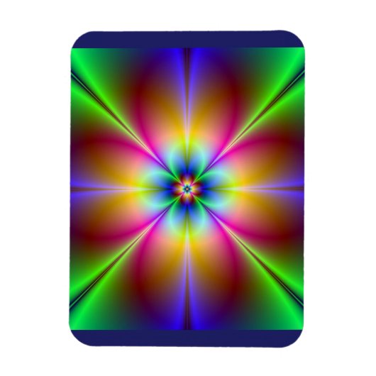 Kleurrijke Neon Margriet Magneet (Verticaal)