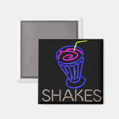 Kleurrijke neon milkshake magneet (Voorkant / Achterkant)