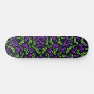 Kleurrijke Neon Paarse Groene Vleermuizen Hallowee Persoonlijk Skateboard