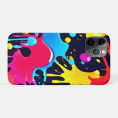 Kleurrijke Neon Paint Splatter Art Case-Mate iPhone Case (Achterkant (horizontaal))