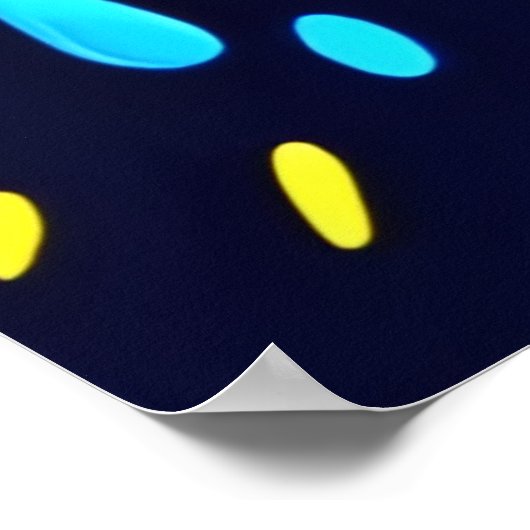 Kleurrijke Neon Paint Splatter Art Poster (Hoek)