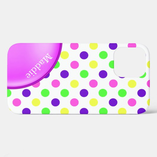 Kleurrijke Neon Polka Dots iPhone Case-Mate iPhone Case (Achterkant (horizontaal))