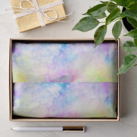 Kleurrijke Neon Rainbow Galaxy Cloud Sky Tissuepapier (Geschenk)