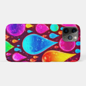 Kleurrijke Neon Regendruppels Kunst Case-Mate iPhone Case (Achterkant (horizontaal))