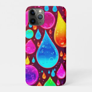 Kleurrijke Neon Regendruppels Kunst Case-Mate iPhone Case