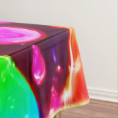 Kleurrijke Neon Regendruppels Kunst Tafelkleed (Voorbeeld)