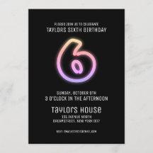 Kleurrijke Neon Sign 6E trendy verjaardagsfeestje