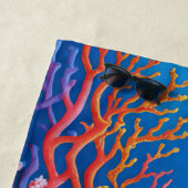 Kleurrijke Neon Sinaasappel Ocean Coral gepersonal Strandlaken (In situ)