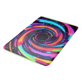 Kleurrijke Neon Spiral Abstracte Kunst Badmat (Gekanteld)