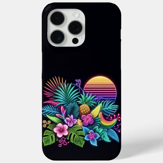 Kleurrijke neon tropisch/Hawaïaans Case-Mate iPhone Case (Achterkant)