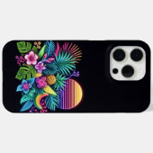 Kleurrijke neon tropisch/Hawaïaans Case-Mate iPhone Case (Achterkant (horizontaal))