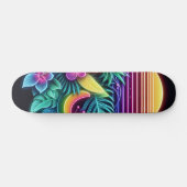 Kleurrijke neon tropisch/Hawaïaans Persoonlijk Skateboard (Horizontaal)