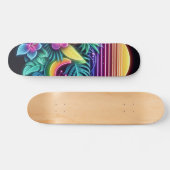 Kleurrijke neon tropisch/Hawaïaans Persoonlijk Skateboard (Horizontaal)