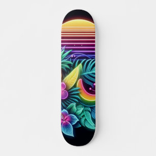 Kleurrijke neon tropisch/Hawaïaans Persoonlijk Skateboard